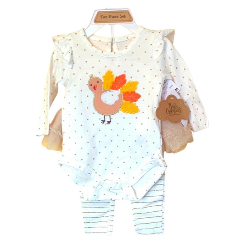 THANKSGIVING 2 piece TUTU SET FALL HOLIDAY TURKEY 3M